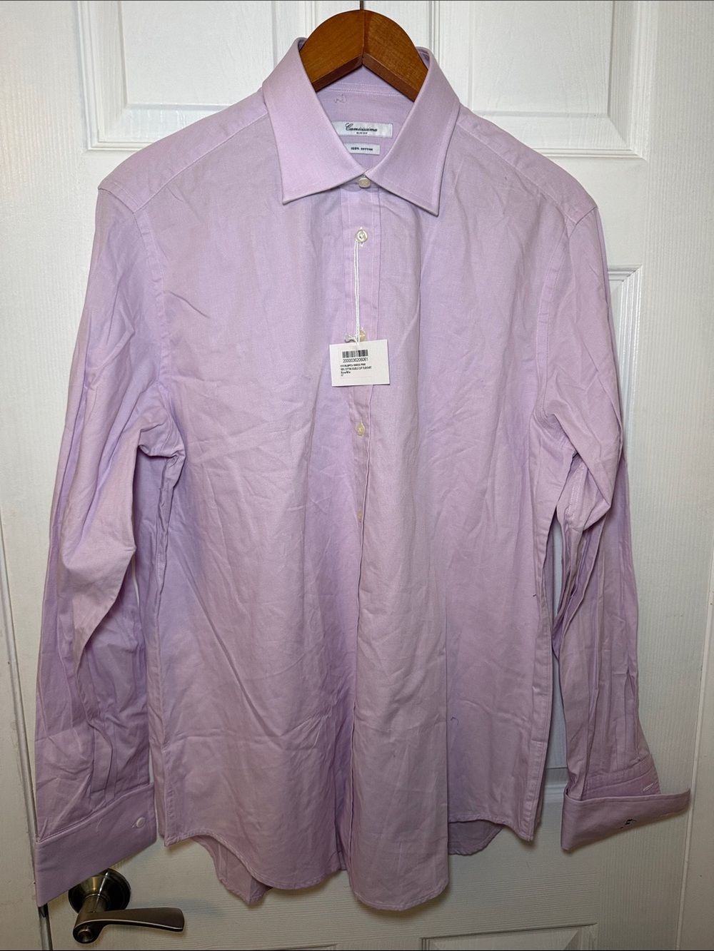 NEW! Camicissima Men’s French Cuff Dress Shirt Button Up Size 17 Slim Fit Pink